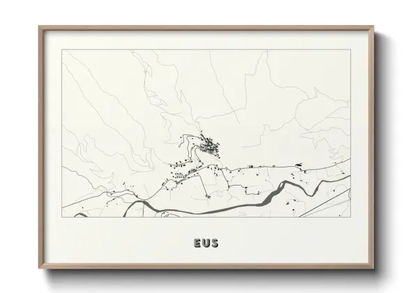 Une affiche de carte sur Eus