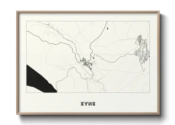 Une affiche de carte sur Eyne