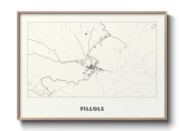 Une affiche de carte sur Fillols