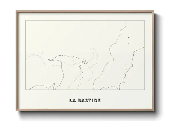 Une affiche de carte sur La Bastide