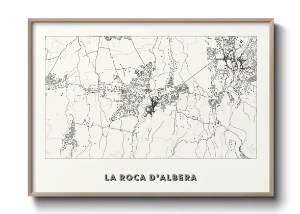 Une affiche de carte sur la Roca d'Albera
