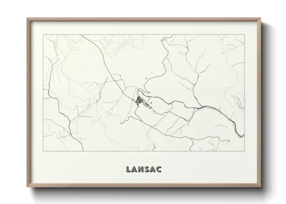 Une affiche de carte sur Lansac