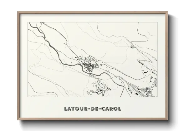 Une affiche de carte sur Latour-de-Carol