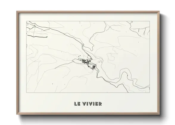 Une affiche de carte sur Le Vivier