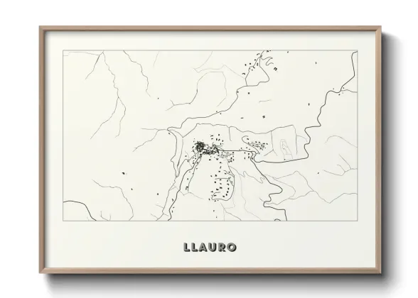 Une affiche de carte sur Llauro