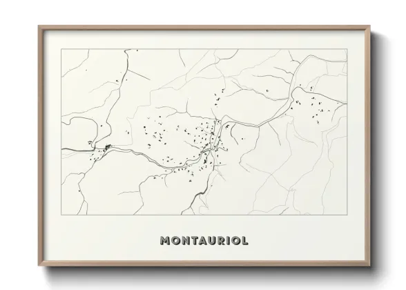 Une affiche de carte sur Montauriol