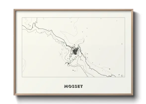 Une affiche de carte sur Mosset