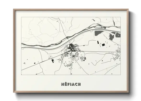 Une affiche de carte sur Néfiach