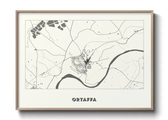 Une affiche de carte sur Ortaffa