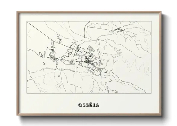 Une affiche de carte sur Osséja