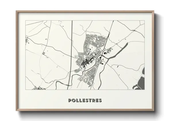 Une affiche de carte sur Pollestres