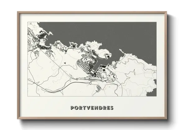 Une affiche de carte sur Portvendres