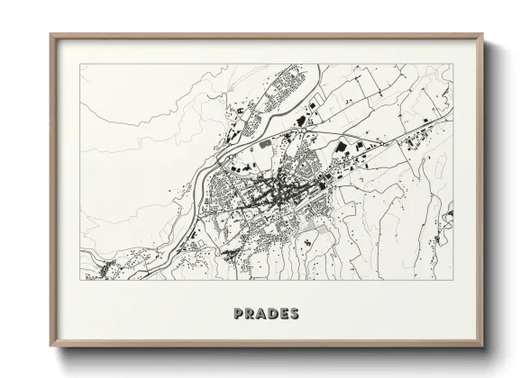 Une affiche de carte sur Prades