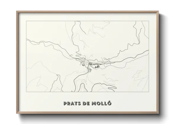 Une affiche de carte sur Prats de Molló
