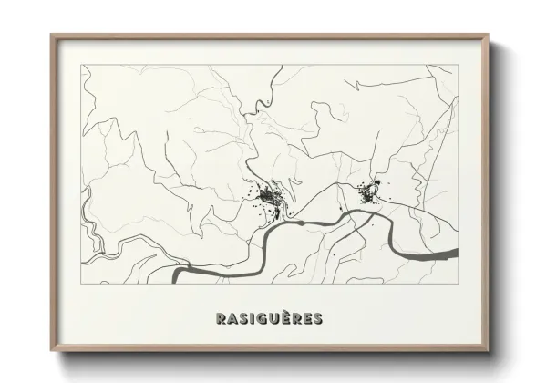 Une affiche de carte sur Rasiguères