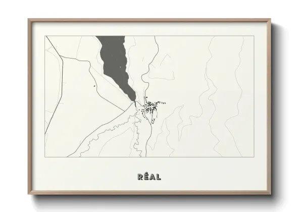 Une affiche de carte sur Réal