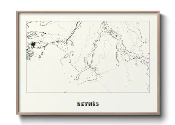 Une affiche de carte sur Reynès