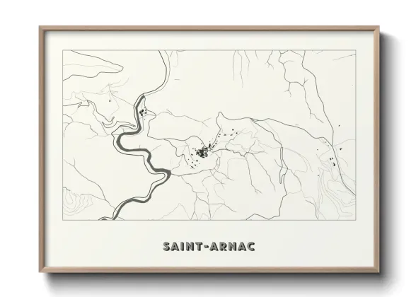 Une affiche de carte sur Saint-Arnac