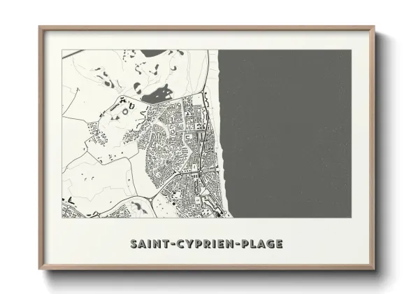 Une affiche de carte sur Saint-Cyprien-Plage
