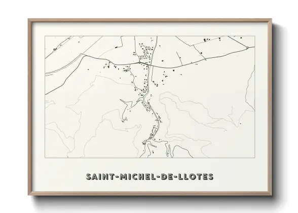 Une affiche de carte sur Saint-Michel-de-Llotes