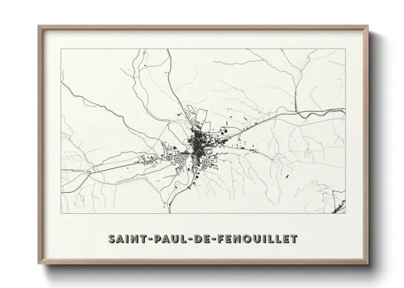 Une affiche de carte sur Saint-Paul-de-Fenouillet