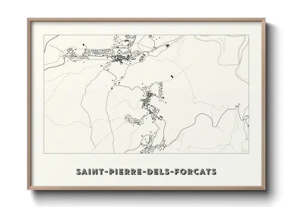 Une affiche de carte sur Saint-Pierre-dels-Forcats