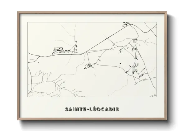 Une affiche de carte sur Sainte-Léocadie