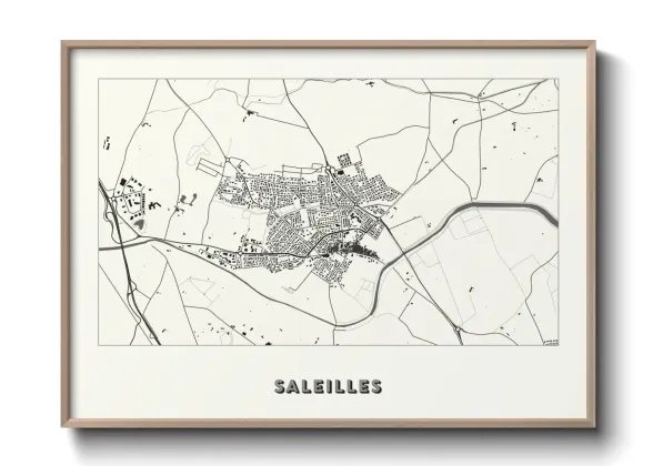 Une affiche de carte sur Saleilles