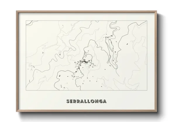 Une affiche de carte sur Serrallonga