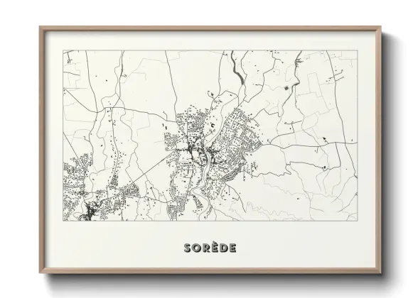 Une affiche de carte sur Sorède
