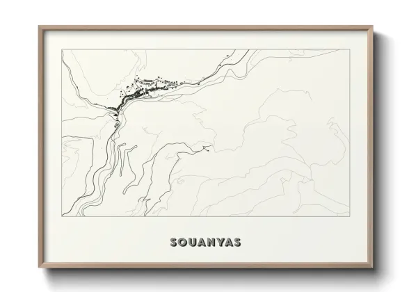 Une affiche de carte sur Souanyas