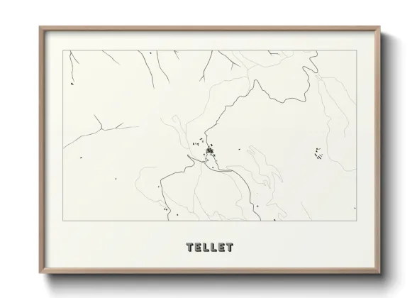 Une affiche de carte sur Tellet