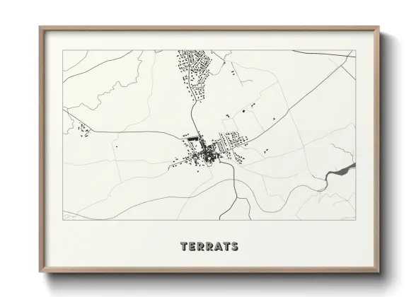 Une affiche de carte sur Terrats