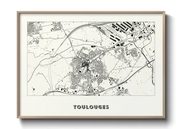 Une affiche de carte sur Toulouges