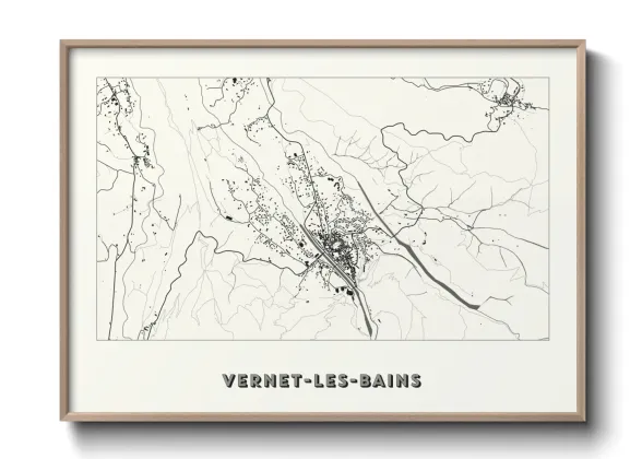 Une affiche de carte sur Vernet-les-Bains