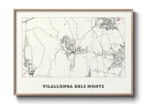 Une affiche de carte sur Vilallonga dels Monts