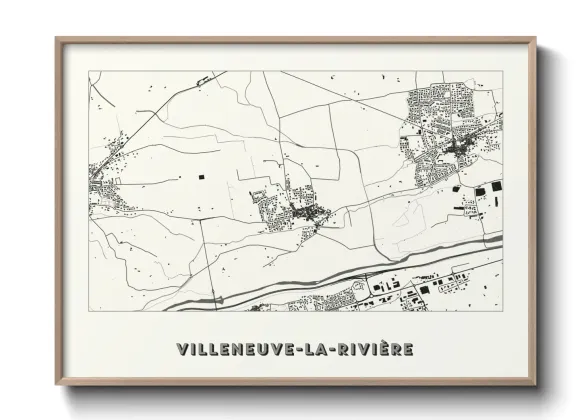 Une affiche de carte sur Villeneuve-la-Rivière