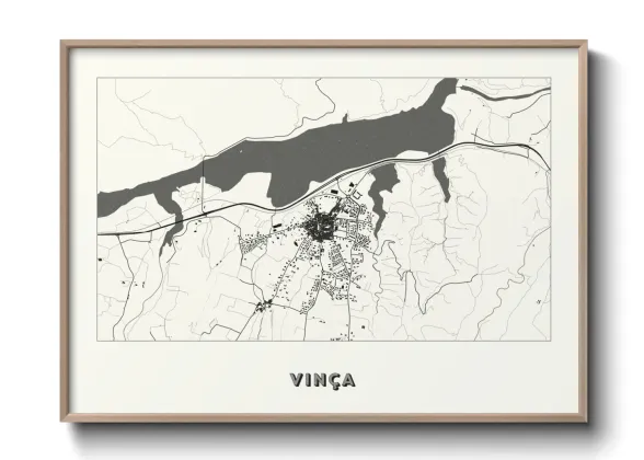 Une affiche de carte sur Vinça