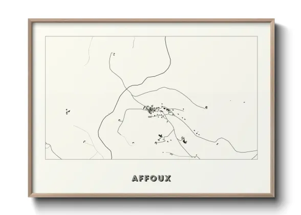Une affiche de carte sur Affoux