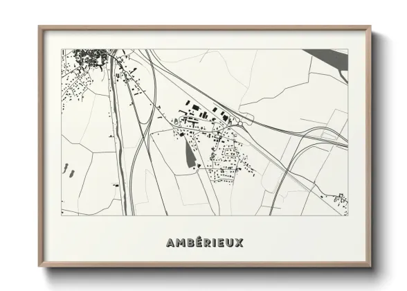 Une affiche de carte sur Ambérieux