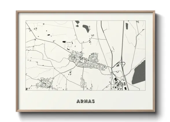 Une affiche de carte sur Arnas