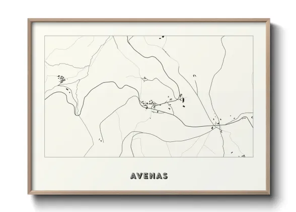 Une affiche de carte sur Avenas