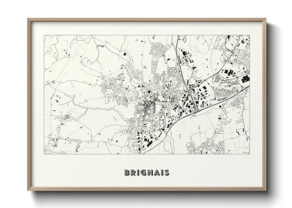 Une affiche de carte sur Brignais