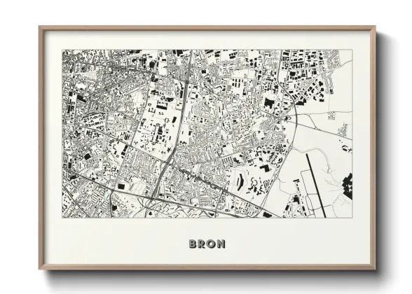 Une affiche de carte sur Bron