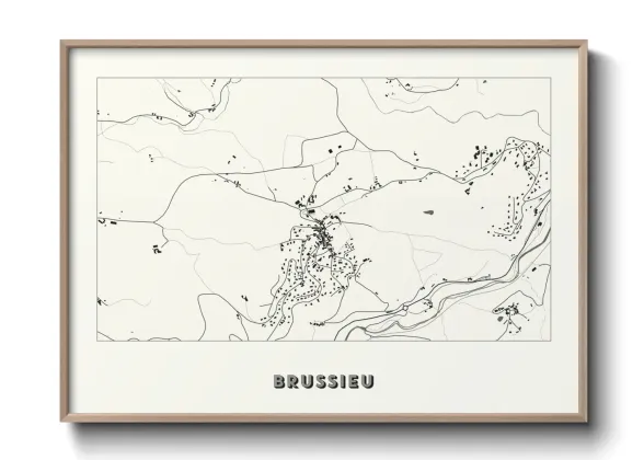 Une affiche de carte sur Brussieu