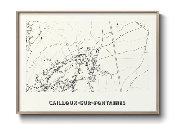 Une affiche de carte sur Cailloux-sur-Fontaines