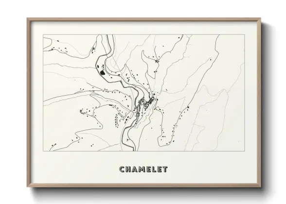 Une affiche de carte sur Chamelet