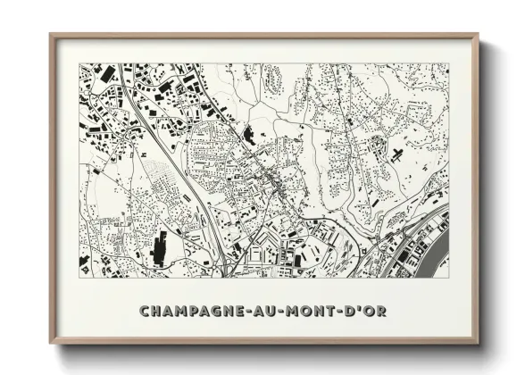 Une affiche de carte sur Champagne-au-Mont-d'Or