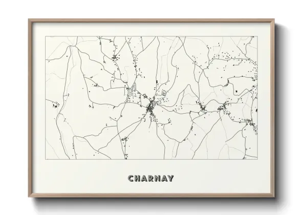 Une affiche de carte sur Charnay