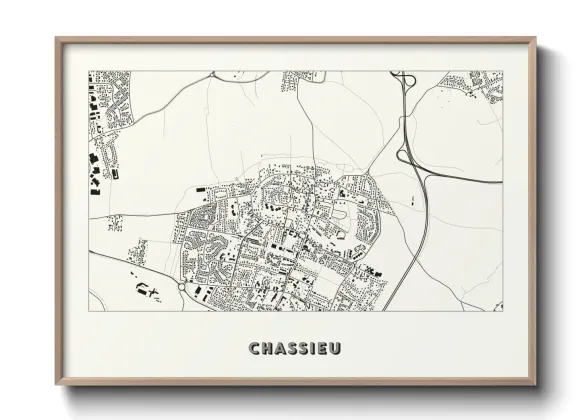 Une affiche de carte sur Chassieu